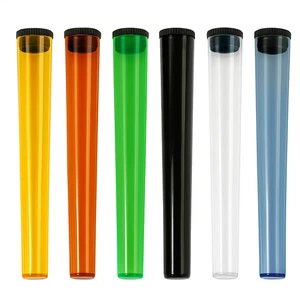 Bazaar Cone Tubes Storage Holders | Smell-Proof Airtight Joint Case | Clear 8pcs - Picture 1 of 1
