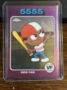 2025 TOPPS CHROME VEEFRIENDS TOPPS 1975 VARIATION #49/75-1 5555 FAN #/75 - Picture 1 of 3