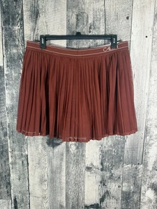 NWT CALIA Women's Pleated Mesh Brown Skort Golf Tennis Size XXL - Picture 1 of 7