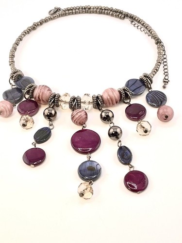 VETEMENTS Collana goccia lampadario vintage multicolore da 17 a 21 in L. AB 3