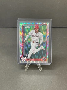 2025 Topps Chrome James Wood #132 Raywave Refractor Rookie Nationals (RC) - Picture 1 of 2