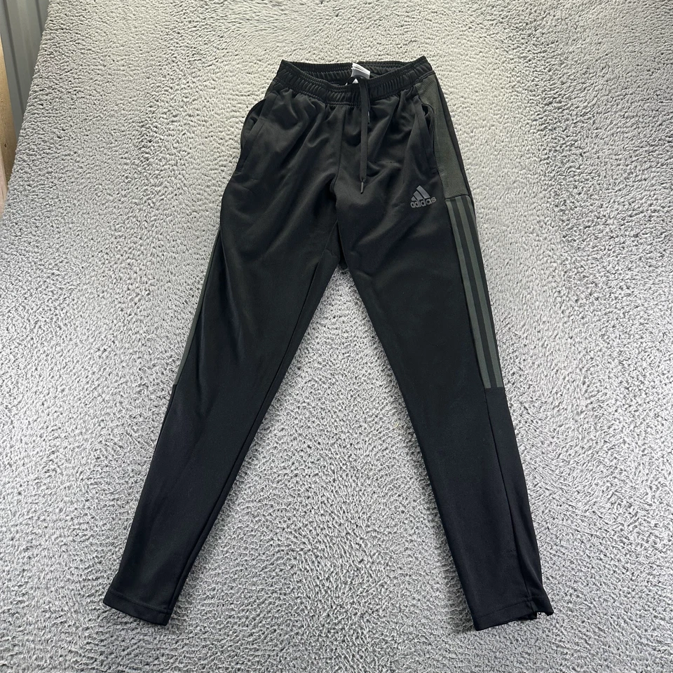 Pantalón Adidas Aeroready Para Hombre XS Negro Poliéster Pista Tobillo Cremallera Rendimiento Deportes Foto 1 de 4