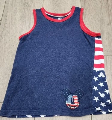 Disney World Parks Mickey Mouse American Tanque Rojo Blanco Azul Talla Pequeña Foto 1 de 4