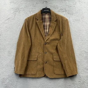 LL Bean Sport Coat Mens No Tag Brown Corduroy Field Blazer Jacket Plaid Lined - Picture 1 of 8