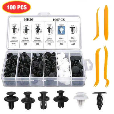 For Nissan Fastener Box Set Bumper Fender Liner Push Type Retainer Clips 6 sizes - Image 1 of 4