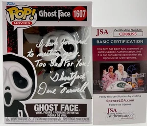 Funko SCREAM Ghost Face firmado por Dane Farwell ¡POP! Vinilo C autógrafo certificado de autenticidad JSA - Imagen 1 de 5