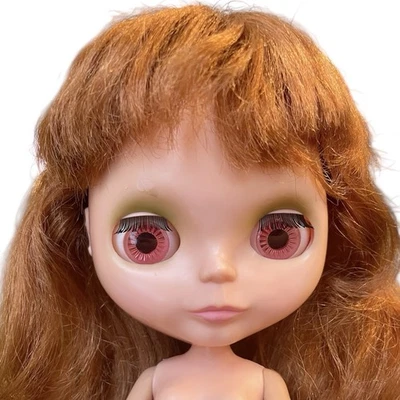 Muñeca Kenner Blythe 1972 vintage pelo rojo grueso flequillo 6 líneas ojos de trabajo Foto 1 de 4