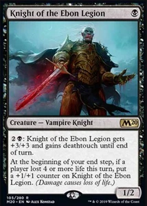 MTG Magic the Gathering Knight of the Ebon Legion (105/357) Core Set 2020 LP - Picture 1 of 1