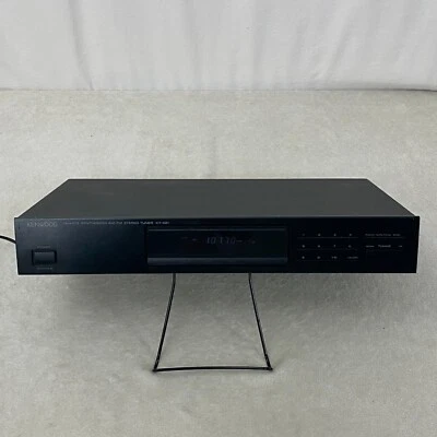 90s Kenwood QUARTZ SYNTHESIZER STEREO AM/FM TUNER KT-591 Black SPECTRUM Series - Image 1 of 4
