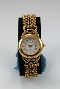 Illusion Watch Women Gold Stainless Steel Water Resistant Battery White Quartz - Zdjęcie 1 z 6