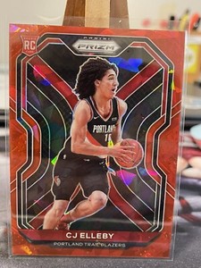 2020-21 Panini Prizm Basketball CJ Elleby Red Cracked Ice Rookie #283 RC NBA