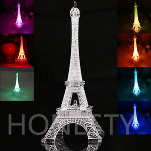Romantic Eiffel Tower LED Night Light Desk Wedding Bedroom Decor Child Xmas Gift