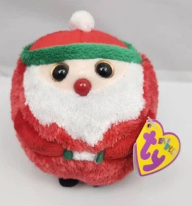 Ty Beanie Ballz Kringle Santa Claus Red Ball Christmas Round Plush - Picture 1 of 1