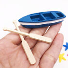 4 Sets Miniature Boats Water Table Toys Decorations Wooden Sculls Ocean