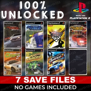 Tokyo Xtreme Racer 0 2 3 Juiced 1 Juiced 2 PS2 Memory Card 100% Beaten Unlocked - Picture 1 of 9
