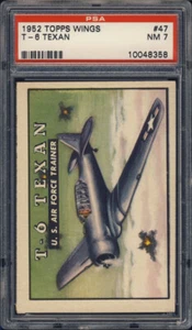 1952 Topps Wings #47 T-6 Texan PSA 7 - Bild 1 von 1
