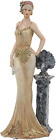 13″ Polyresin Glamorous Elegant Victorian Style Luxury Standing Lady Figurine