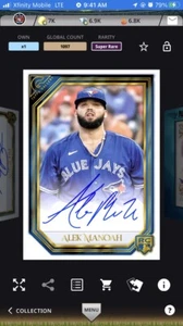 Topps Bunt 2021 Alek Manoah Súper Rare Gallery Serie 2 Digital - Picture 1 of 2
