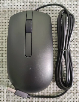 Dell MS116 schwarz Maus Mouse Beidhändig kabelgebunden Optisch 3 Tasten - Bild 1 von 2