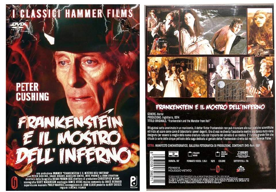 Frankenstein e il mostro dell'Inferno Fisher, Cushing Pulp Video DVD SIGILLATO - Immagine 1 di 1