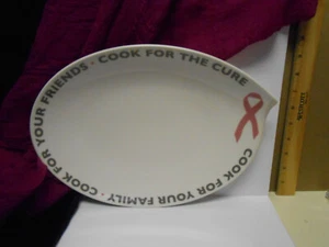 Villeroy Boch COOK FOR THE CURE Breast Cancer Pink Ribbon Platter 14" - Picture 1 of 8
