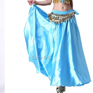 Belly Dance Costumes 360 Full Circle Satin Long Skirt Swing Tribal 8/3 - Picture 1 of 4
