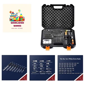 Comprehensive 100-Piece Tool Kit with Chrome Vanadium Steel & Portable Case - Picture 1 of 10