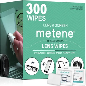 Lingettes nettoyantes pour verres, 300 lunettes pré-humidifiées et emballées individuellement CANADA - Photo 1 sur 12
