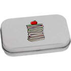 'Apple On Book Stack' Metal Hinged Tin / Storage Box (TT030397)