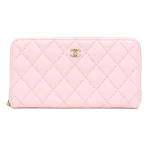CHANEL Long wallet (with coin pocket) Matelasse COCO Mark GoldHardware Gra... - Picture 1 of 19
