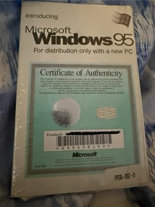 Presentamos Windows 95 Certificado de Autenticidad Certificado de Autenticidad Manual - SIN CD-ROM - Imagen 1 de 2