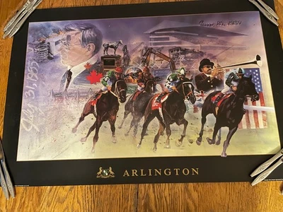 Hipódromo de Arlington - Julio 1985 Junio 1989 - Impresión artística - Leo M. Kahl - 36”x24” Foto 1 de 4