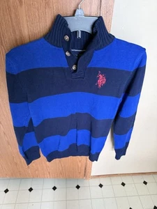 US Polo Assn Boys’s Size S (18) Quarter Zip Pullover Sweater - Picture 1 of 3