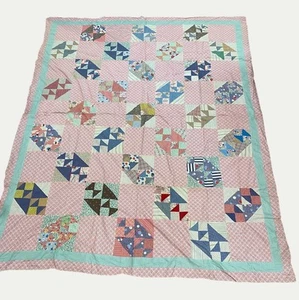 Vtg Handmade Quilt Top Fox and Geese Pattern 106 x 87 - Picture 1 of 7