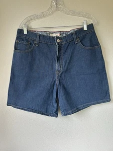 Levi's Blue Cotton Relaxed Denim 550 Shorts Zip Solid Size 14 - Picture 1 of 10
