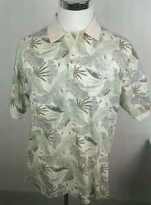 Men's Stylo Golf Size M S/S Polo Shirt Leaf Pattern Las Vegas Resort Sports - Picture 1 of 5
