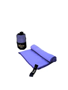 Small Purple Microfibre Towel Sports Beach Yoga Swimming Bath Gym. - Picture 1 of 7