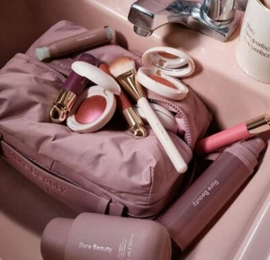Rare Beauty By Selena Gomez Puffy Toiletry Bag Pink/Mauve NEW - Picture 1 of 17
