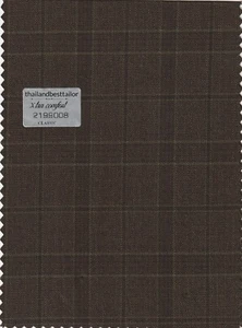 Brown Check Suit Fabric Best For Suit Pants Jacket Coat 5 Yards Suiting Fabric - Picture 1 of 1