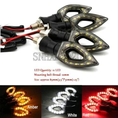 Mini luz de señal de giro de plástico de 3,5" ámbar para Kawasaki ZR ZRX ZZR 600 1100 1200 Foto 1 de 4