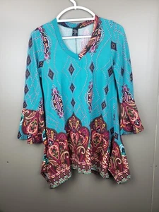 Win Win Flared Bottom Tunic Womens Size Small/Medium Long Sleeve Soft - Picture 1 of 8