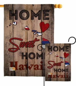 State Hawaii Home Sweet Garden Flag Americana States Gift Yard House Banner - Picture 1 of 19