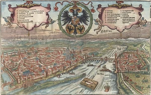Map "Franckofordianae civitatis situs & figura" (Frankfurt) S. Munster, 1552 - Picture 1 of 3