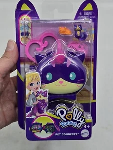 Polly Pocket Pet Connects Casa Gato Gatito Micro Púrpura Compacto Juego Nuevo - Imagen 1 de 5