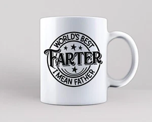 Father's Day Mug Funny Best Farter Father Dad Present Joke Gift Coffee Tea Cup - Picture 1 of 5