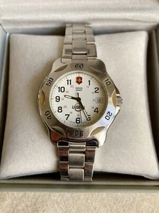 1997 Swiss Army Officers Ratchet Bezel Watch 38mm Stainless 24277 Nissan w/ box - Picture 1 of 9