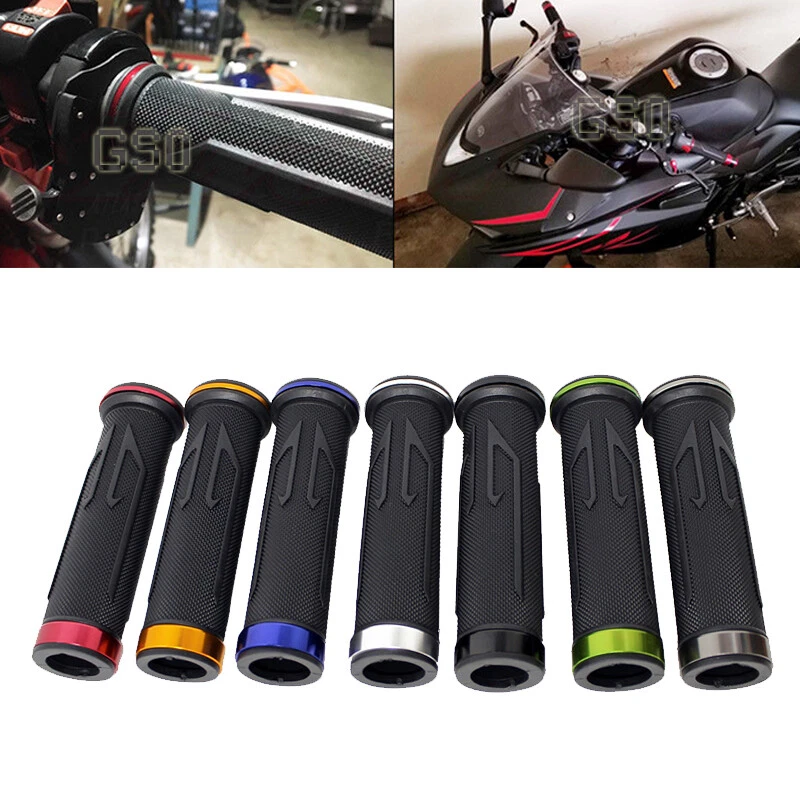 MOTORCYCLE RUBBER GEL HAND GRIPS FOR 7/8" HANDLEBAR HONDA KAWASAKI DUCATI YAMAHA - Image 1 of 4
