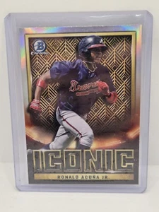 2023 Bowman Chrome Ronald Acuna Jr. Iconic #BI-2 Atlanta Braves - Foto 1 di 2