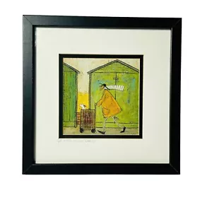 Sam Toft Driving Miss Doris Kunstdruck gerahmt doppelt mattiert Terrier Hund 11 x 11 Zoll - Bild 1 von 6