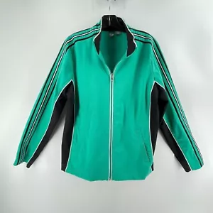 Women's SJB Active Wear Long Sleeve Full Zip Jacket Green Blue Size Large - Picture 1 of 10